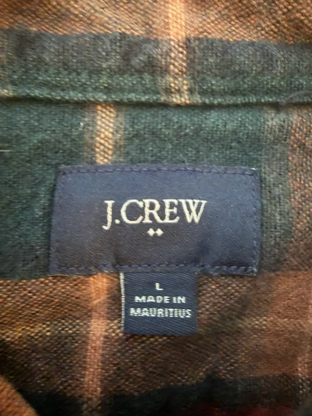 J.Crew EUC Cozy Red Green Plaid Elbow Patch Button-Down Long Sleeve Men’s Size L